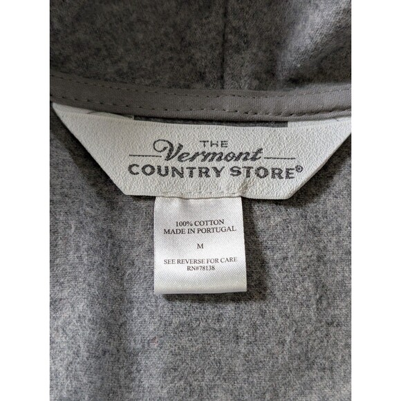 The Vermont Country Store Mens Double Comfort Portuguese Flannel Robe Red - Picture 7 of 10